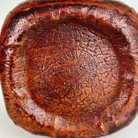 Vintage Jeyre Embossed Leather Don Quixote Decanter Wine Whiskey Spain set of 2 - Picture 14 of 16